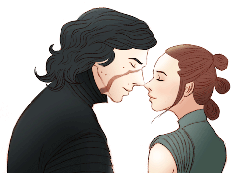 trash-for-reylo: Some more experimental Reylo animated gifs. Kinda got lazy with animating the rest 