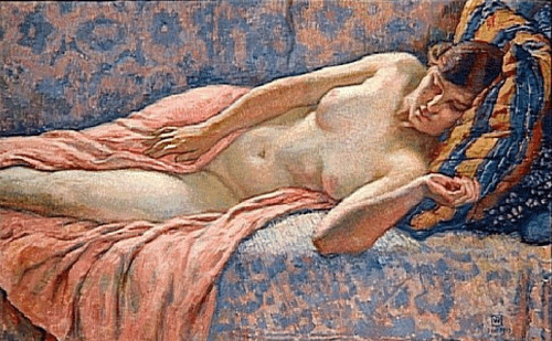 artist-rysselberghe: Etude of Female Nude, 1914, Théo van Rysselberghe