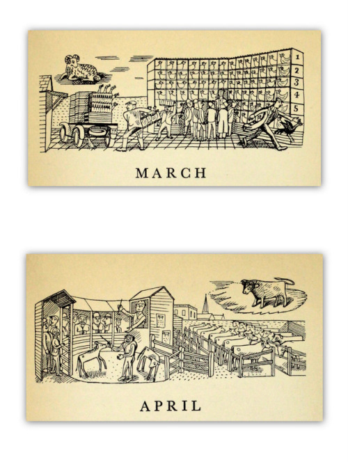 michaelmoonsbookshop:Chapter headings by Edward Bawden - each elaborate illustration includes a deta