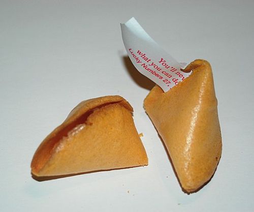 Foodie Friday: a word about fortune cookies. As you probably know, fortune cookies were baked by Chi