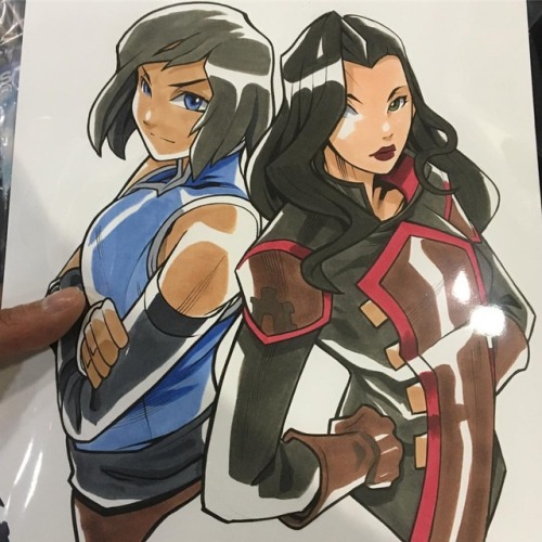 d-tor: Korrasami commission from #edwinhuang! #avatar #lok #korra #asamisato #korrasami #AnimeExpo #AnimeExpo2017 <3 <3 <3