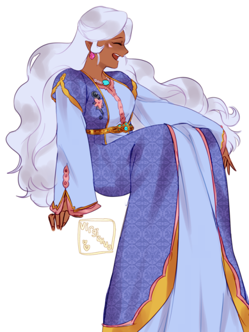 virgichuu:Felt like drawing the space queen in one of my country’s traditional dresses (aaaaa 
