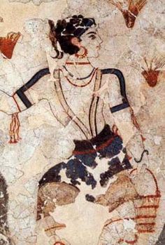 jeannepompadour:Minoan frescoes from Akrotiri, Greece; late Cycladic I (c. 1600 BC)