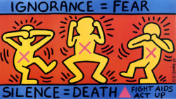 vangoghyo:  Ignorance = Fear  by Keith Haring,