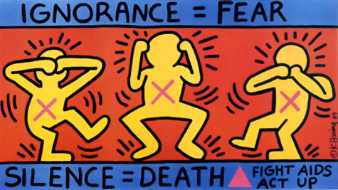 XXX vangoghyo:  Ignorance = Fear  by Keith Haring, photo