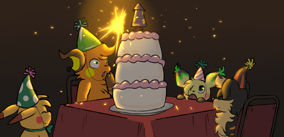 ask-firefly-the-raichu:  Happy birthday babu~ ((OMFG WENDELL THIS IS BEAUTIFUL!!!!!