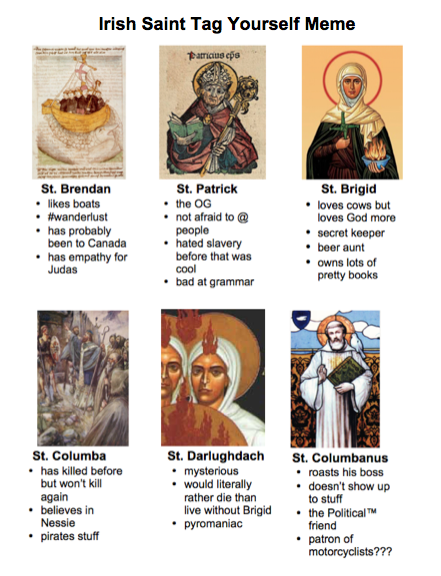 oldirishmonasticsuggestions: Tag yourself, I’m St. Brigid. Happy one year anniversary of this 