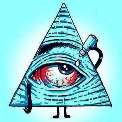 Iluminati got hit by the light and now as a sore eye.#psychedeliclife #psychedelia #lsd #psychedelic