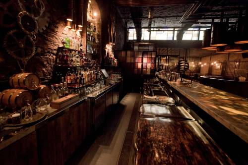 johnnybee:  steampunktendencies:  Victoria Brown Bar, Buenos Aires, Argentine.  I’ve posted this before, but I just noticed the routing of the hot and cold copper pipes and the simple cleverness of it makes me smile.  