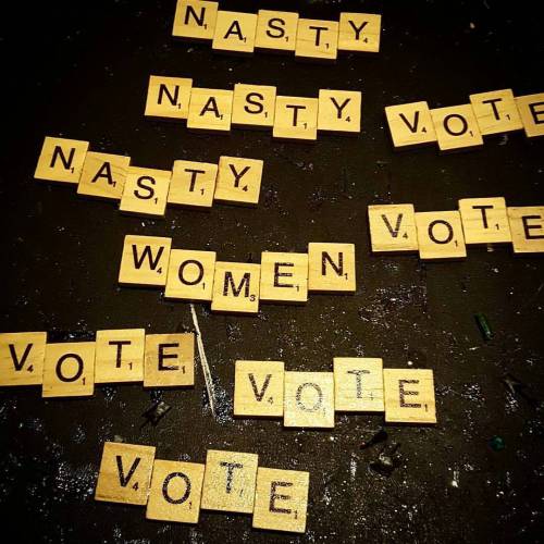 @Regrann from @threepasties - I was feeling inspired. #nastywoman #vote #election2016 #scrabble #vvd
