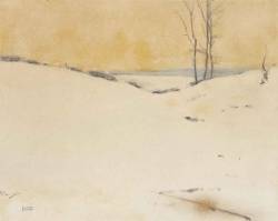 Thunderstruck9:  Fernand Khnopff (Belgian, 1858-1921), Dans La Neige [In The Snow],