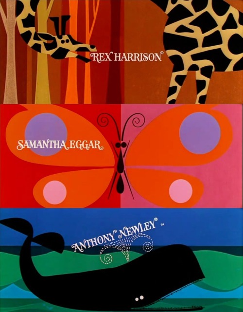 Don Record, Doctor Dolittle Title Sequence, 1967. Pacific Title, USA. Via Pinterest. The beautiful t