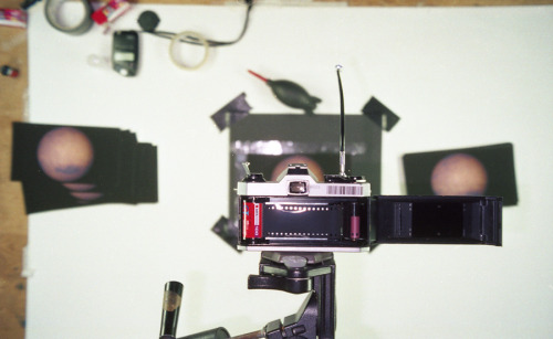 working in the copy room this week, transferring images to slide film