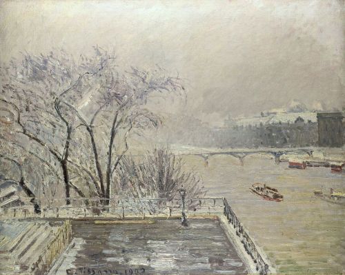 The Louvre under Snow, Camille Pissarro, 1902