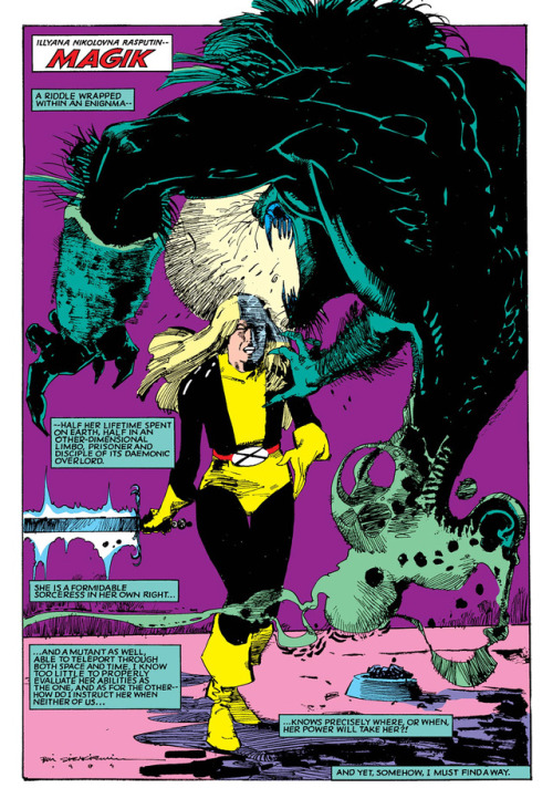 themarvelproject:New Mutants character profiles by Chris Claremont and Bill Sienkiewicz (1984)