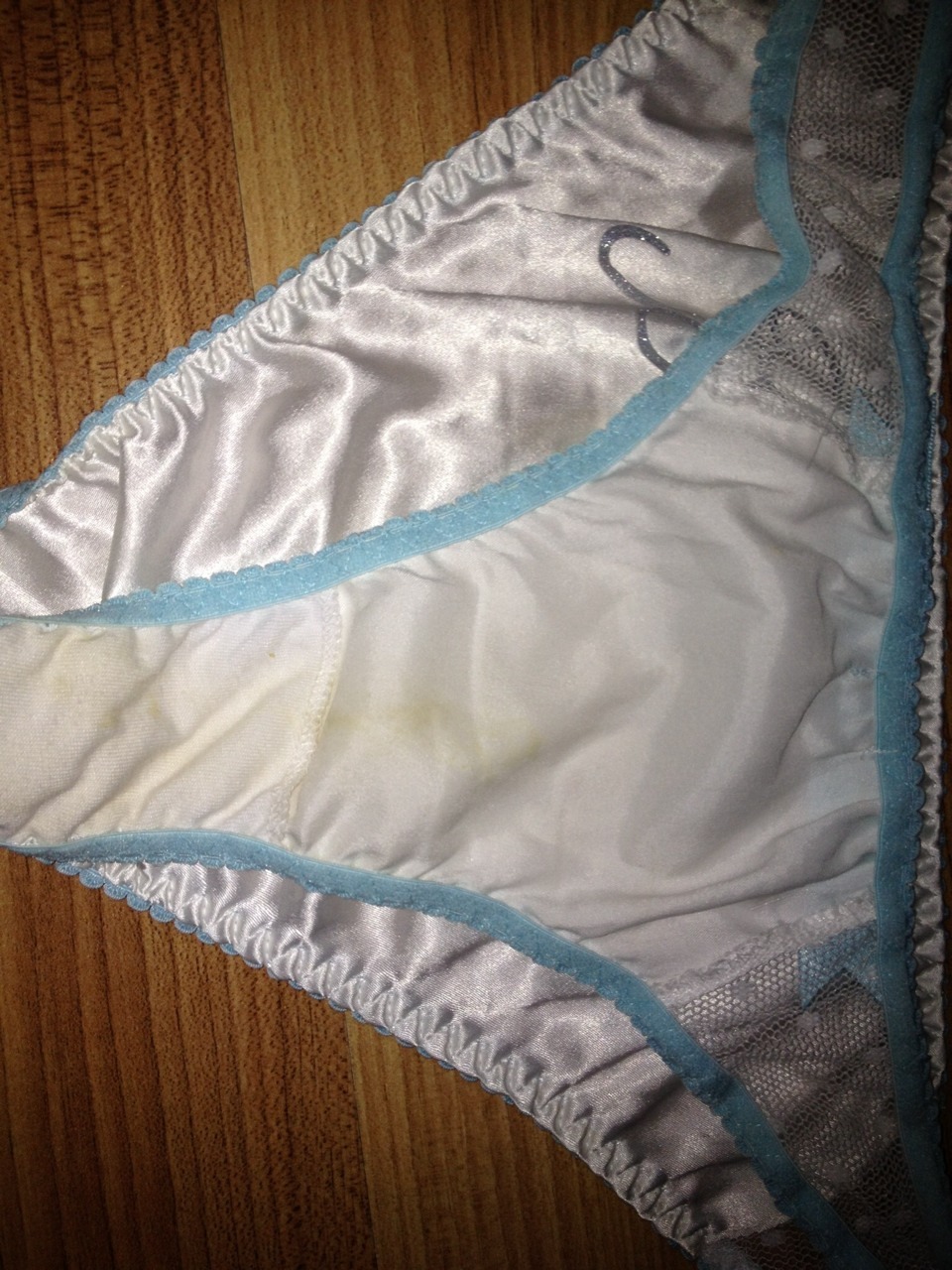 sleepingbeauty85:  These are the panties she wore all of the wedding day! It was