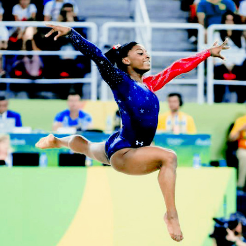 mustafinesse:  Simone Biles of the United States of America during qualification of the Women’s Artistic Gymnastics at the 2016 Summer Olympics in Rio de Janeiro. With one subdivision remaining Biles is ranked first in the All Around, Floor Exercise,