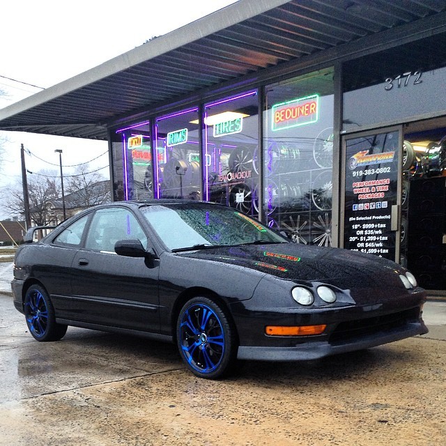 acura integra black rims