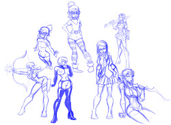denesta:  clumzor:  Some sketches. Top left