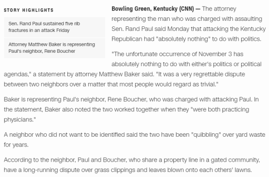 beesmygod: hi everyone. rand paul’s neighbor beat his ass because paul wouldn’t stop blowing his leaves onto his neighbor’s lawn here’s the best part pain specialist 