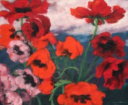 nobrashfestivity:  Emil Nolde, Large Poppies, 1942, oil on canvas 
