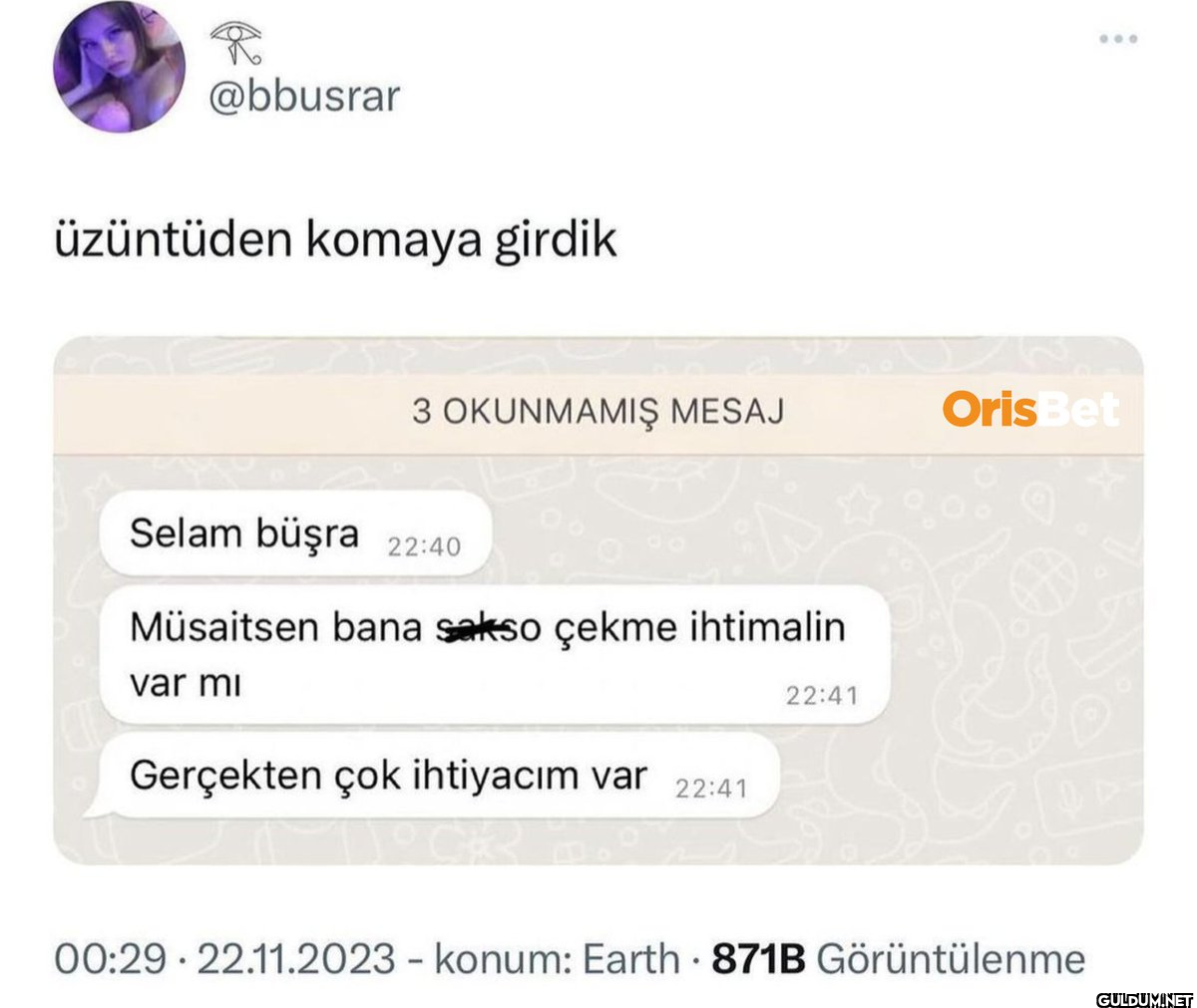 ???  @bbusrar üzüntüden...