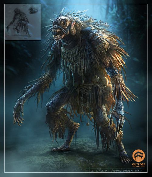 SOS Creature Designs by Javier LazoArtist commentary: “Designs for the Hupia creature featured in SO