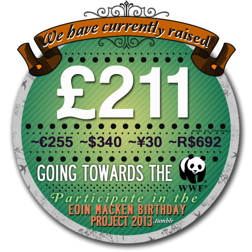 eoinmackenbirthdayproject2013:We have now raised £211 for the WWF!!This is so great because we are o