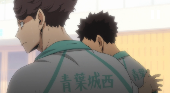 hq-kurootetsurou:  i keep admiring oikawa more and more.. The way he kept his composure throughout the whole ending ;-; calm when facing kageyama, the person that caused a lot of his insecurities when iwa-chan was blaming himself when thanking their crowd