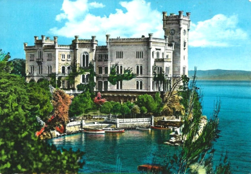 royaltyandpomp: THE PALACE Castello di Miramare, Trieste, of The Archduke Maximilian of Austria, lat