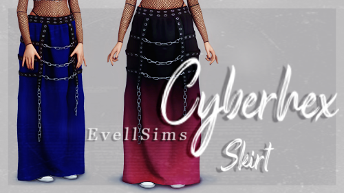 evellsims:Cyberhex Skirt✩ 25 Swatches, HQ compatible✩ Feminine frame (not disabled for opposite), Te