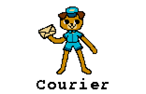 courier-game:hello, i am making a game in rpg maker mv called courier. in this game you play as a li