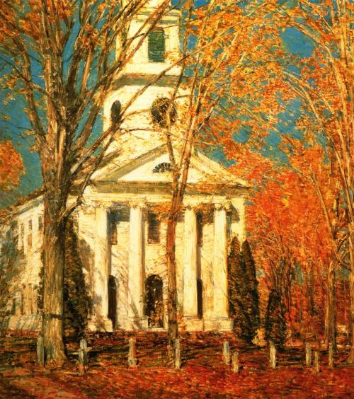 Church at Old Lyme, Childe Hassam, 1905
