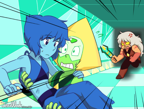 jearwork:  SUワンドロ ：JAILBREAK-脱獄-“PERIDOT!! DON’T YOU DARE!!!!”Drew this for last week’s SUワンドロ~