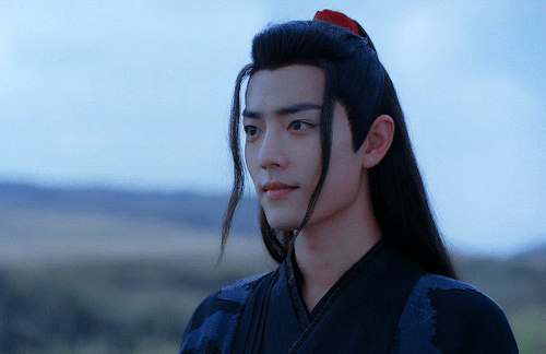 mylastbraincql: gif request: wei wuxian looking Like That™ when saying goodbye to lan wangji ➺