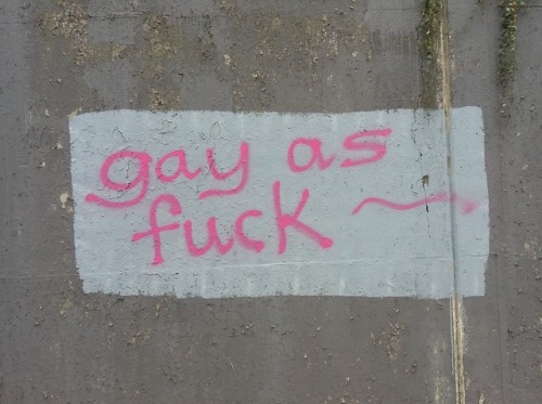 queergraffiti: “gay as fuck” Pittsburgh, Pennsylvania, USA A mood