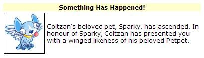 shoomlah:  So, because my old Neopets coworkers continue to be some of the most amazing people I’ve ever known, there’s now a little Sparky-themed easter egg over at Coltzan’s Shrine. Gonna go cry for a while because this is the sweetest goddamn