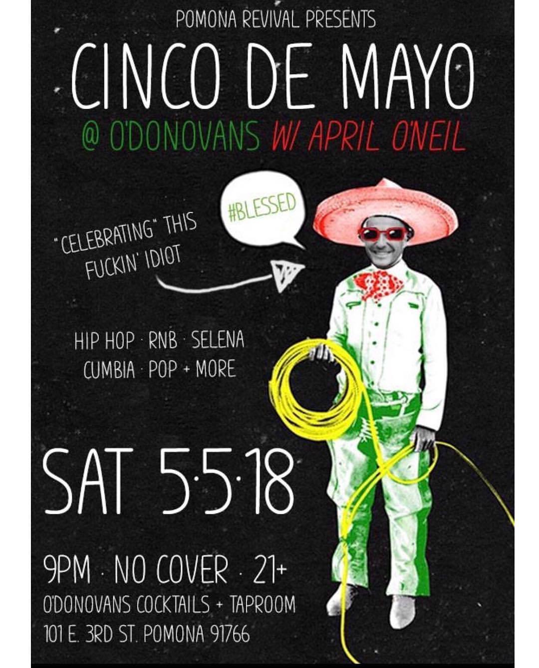 DJing in Pomona tonight for this fuckin idiot’s birthday (at O'Donovan&rsquo;s
