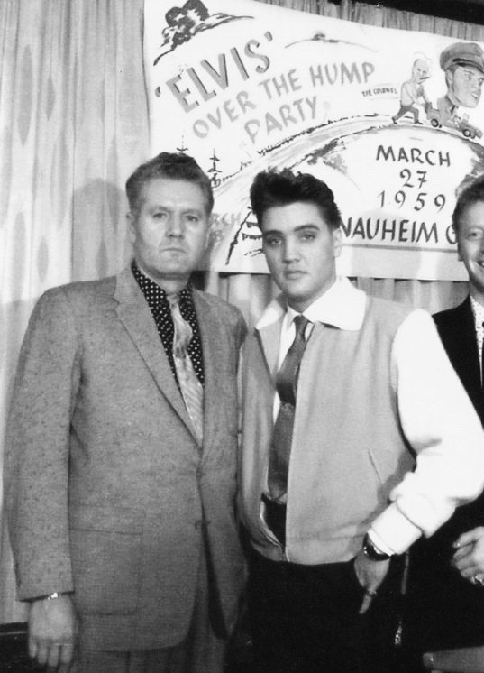 elvis-pink-cadillac:  Elvis and his father Vernon Presley (1959)