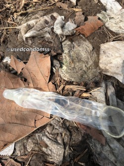 usedcondomss:  First catch of the new season! The cum drop…