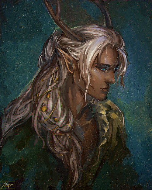 kollapsar:Commission for @varae-ver-you-are ! Thank you for letting me paint your lovely druid ^^ //
