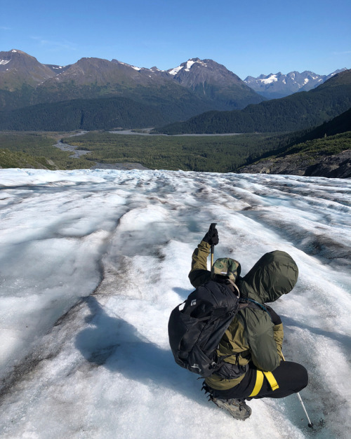 mayatuttle: We stood upon the glacier. Breathtaking to walk upon (first time in crampons)! Rachel fr