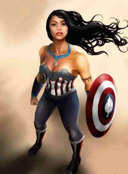 blushingtoons:  Captain America pocohantas  Credit: found on Google