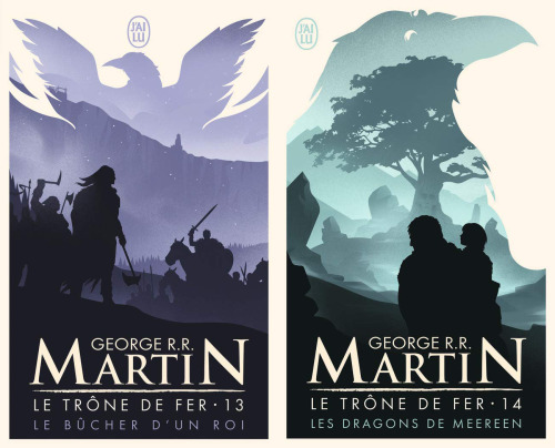 evamarlo:The Beautiful French Paperback Covers for the A Song of Ice and Fire NovelsLe Trône de Fer 