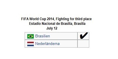 Today played the match for third place neither team really wants to be there and