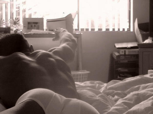 Imagine waking up and finding him in bed!