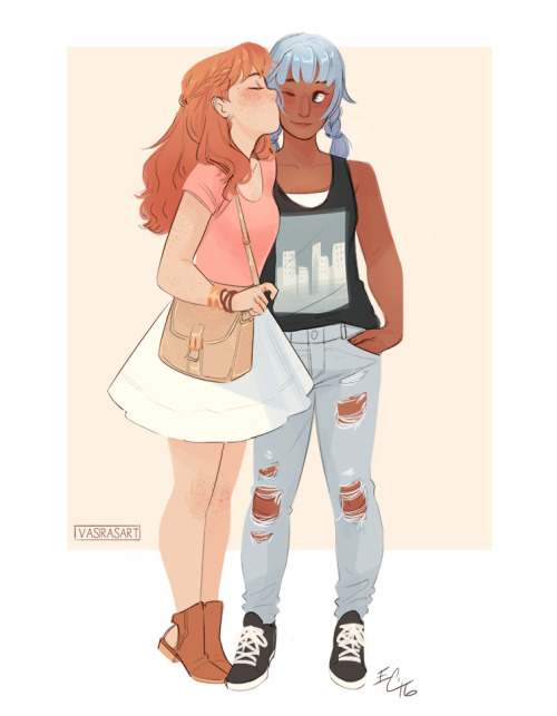 alwayshumancomic: vasirasart: Commission for @walkingnorth of her characters from her webcomic Alway