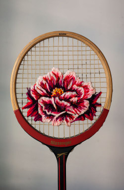 pvnkbaby: Danielle Clough racket embroidery
