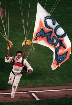 ‘86 world series game six, first inning.