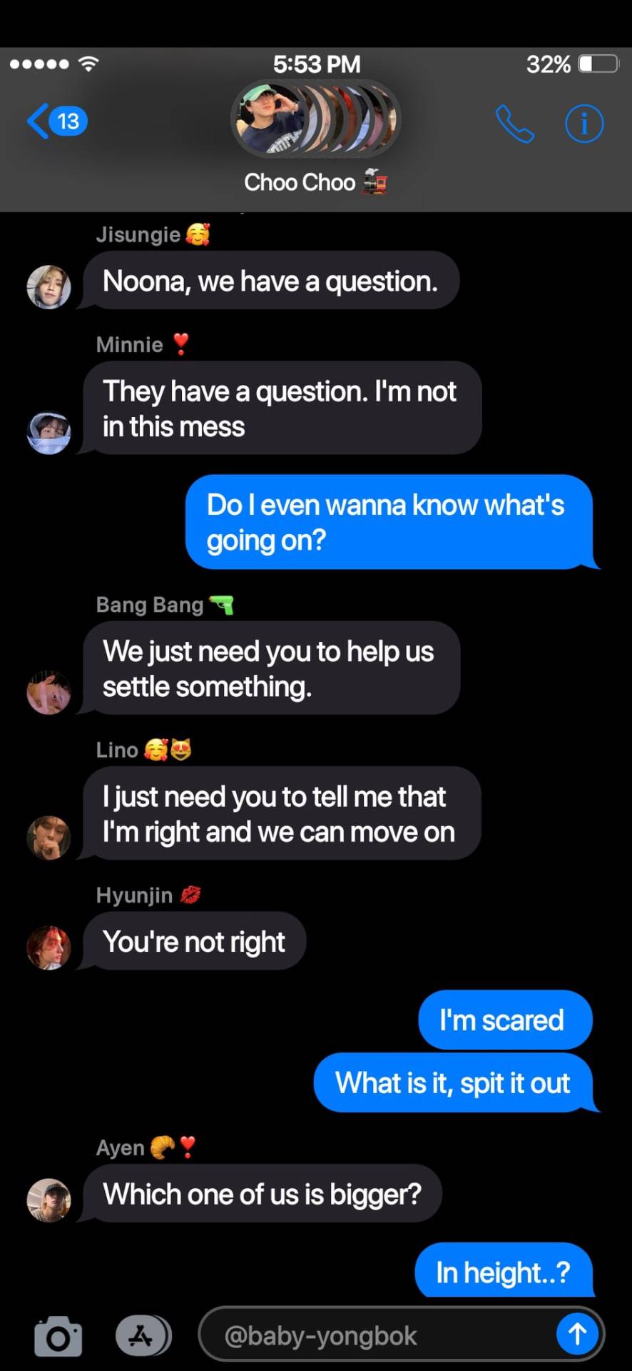 Poly SKZ!Fake Texts - They Ask You Who's Bigger